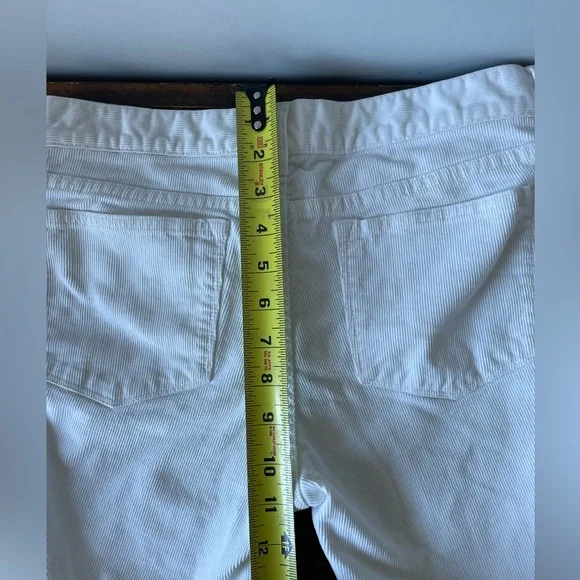 J. Crew, 28 waist, off-white or cream cropped corduroy pants like new condition - Picture 7 of 8